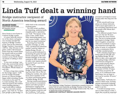 Linda Tuff dealt a winning hand